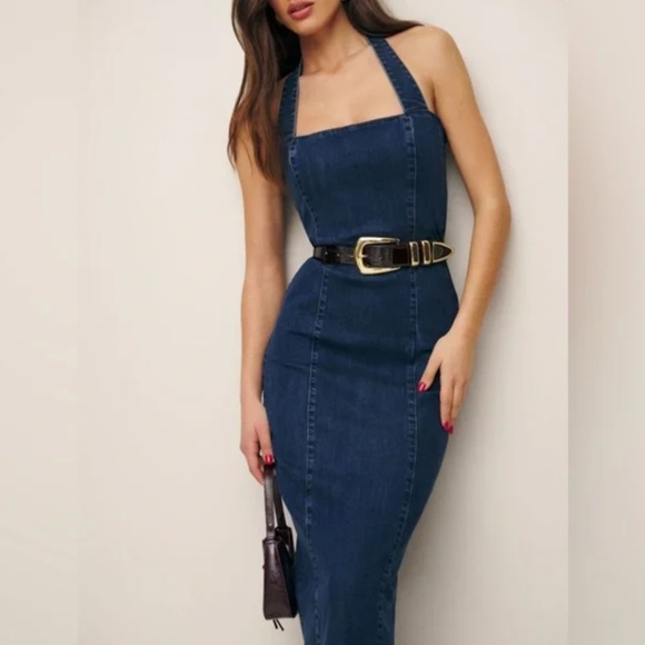 Reformation Evita Denim Dress - Picture 1 of 9